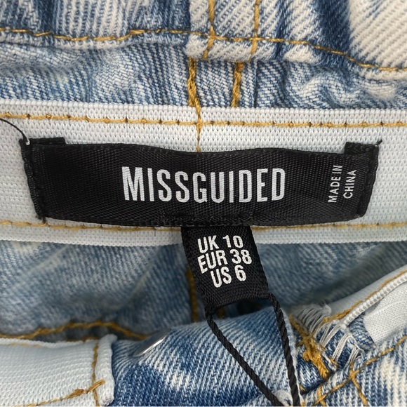 MISSGUIDED - Button Paperbag Waist Denim Shorts - Picture 11 of 14